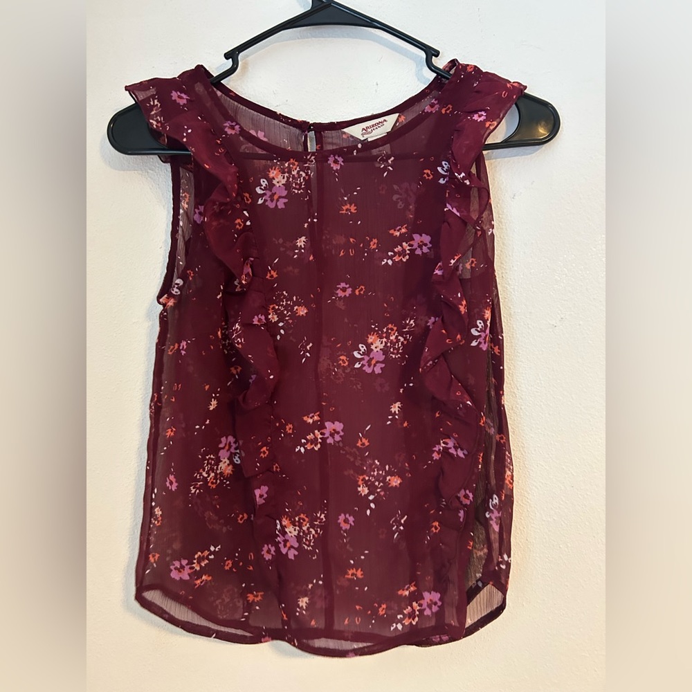 Arizona Wine Blouse Size Xsmall